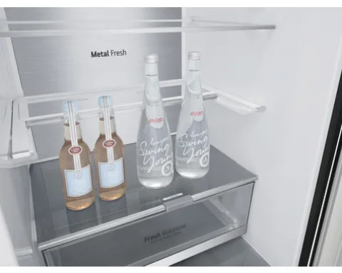 Kühl- und Gefrierkombination LG GBB92MCACP BxHxT 59.5 x 203 x 67.5 cm Kühlteil 277 l Gefrierteil 107 l für 5 Flaschen