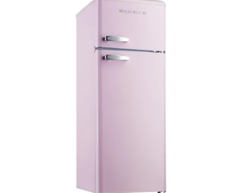 Kühl- und Gefrierkombination Wolkenstein GK212.4RT SP rosa BxHxT 54.5 x 145.6 x 62.6 cm Kühlteil 172 l Gefrierteil 39 l