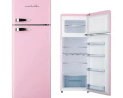 Kühl- und Gefrierkombination Wolkenstein GK212.4RT SP rosa BxHxT 54.5 x 145.6 x 62.6 cm Kühlteil 172 l Gefrierteil 39 l