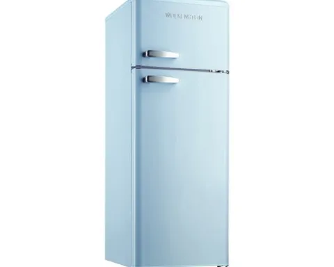 Kühl- und Gefrierkombination Wolkenstein GK212.4RT LB blau BxHxT 54.5 x 145.6 x 62.6 cm Kühlteil 172 l Gefrierteil 39 l