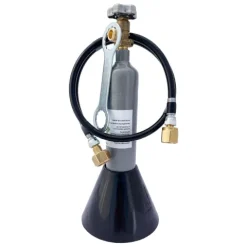 Komplett set - CO2 Flasche, Schlauch Set, Kohlensäureschlüssel für Sodastream, Wassersprudler, 1-leitig, CO2 - 2 kg