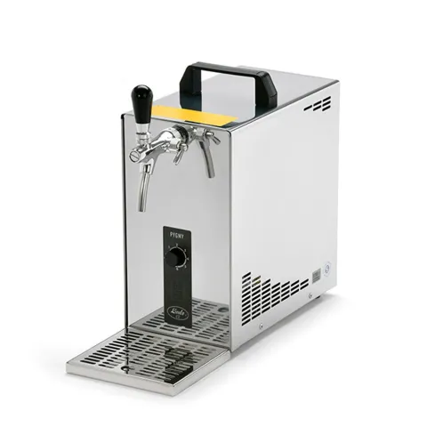 Komplett Set - Zapfanlage, Bierzapfanlage, Bierkoffer, Durchlaufkühler PYGMY 25 1-leitig Trockenkühler, 35 Liter/h, Köpi