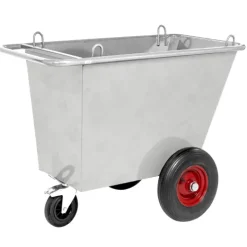 Kongamek Abfallwagen verzinkt mit 3 Rädern Ø400mm Luftereifung 1310x720x1000mm 400l Volumen