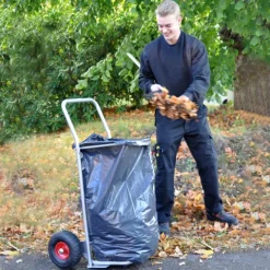 Kongamek Müllsackständer in grau 600x600x900mm mit 150kg Tragkraft für 125l-Säcke