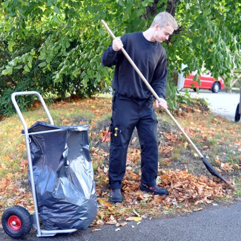 Kongamek Müllsackständer in grau 600x600x900mm mit 150kg Tragkraft für 125l-Säcke