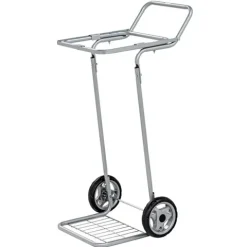 Kongamek Müllsackständer in grau 580x470x940mm Vollgummibereifung mit 50kg Tragkraft für 125l-Säcke