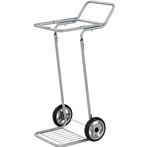 Kongamek Müllsackständer in grau 580x470x940mm Vollgummibereifung mit 50kg Tragkraft für 125l-Säcke