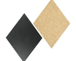 Kreidetafel & Korkpinntafel Form Diamant 7 Stk. inkl. Pinnadeln & Kreidestift
