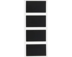 Kreidetafelsticker schwarz rechteckig selbstklebend 8 Stk.