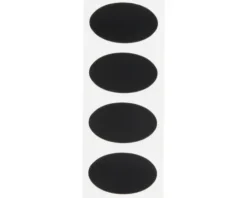 Kreidetafelsticker schwarz oval selbstklebend 8 Stk.