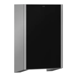 KWC AR Händetrockner, EXOS, Edelstahl, IR, 200x325x120 mm, Front ESG schwarz, 230 V