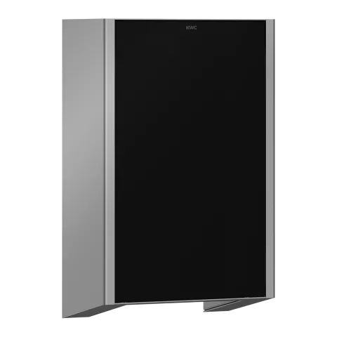 KWC AR Händetrockner, EXOS, Edelstahl, IR, 200x325x120 mm, Front ESG schwarz, 230 V