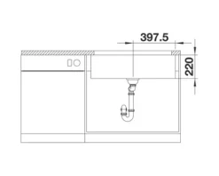 Landhausspüle Blanco VILLAE Farmhouse 79,5 x 46 cm weiß 525163