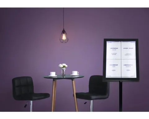 LED Informations-Display Schaukasten Black Star schwarz 4x DIN A4