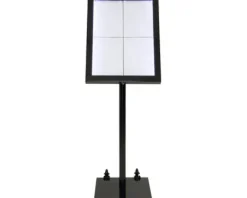 LED Informations-Display Schaukasten Black Star schwarz 4x DIN A4