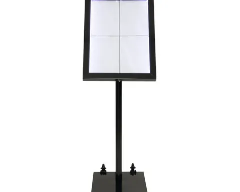 LED Informations-Display Schaukasten Black Star schwarz 4x DIN A4
