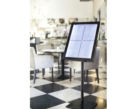 LED Informations-Display Schaukasten Black Star schwarz 4x DIN A4