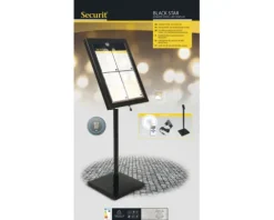 LED Informations-Display Schaukasten Black Star schwarz 4x DIN A4