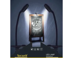 LED Lampe schwarz 27x7,5x11 cm 2 Stk.