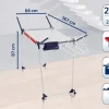 Leifheit Standtrockner Pegasus 200 Solid Deluxe Mobile mit 20 m Trockenlänge, Wäscheständer für lange Wäsche, Flügelwäschetrockner mit Kleiderbügelstangen