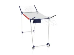 Leifheit Standtrockner Pegasus 200 Solid Deluxe Mobile mit 20 m Trockenlänge, Wäscheständer für lange Wäsche, Flügelwäschetrockner mit Kleiderbügelstangen