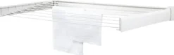 Leifheit Wandtrockner Telegant 72 Protect, 7,20m Wäscheleine für kleine Haushalte, platzsparender Trockner, Wäschereck mit Wandmontage, drinnen & draußen, Wäschetrockner für die Wäsche zwischendurch