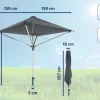 Leifheit Wäschespinne LinoProtect 400 mit wasserdichtem Dach, Wäscheschirm verlängert die Outdoor-Trockensaison, Wäscheständer aus Aluminium inkl. Bodenhülse