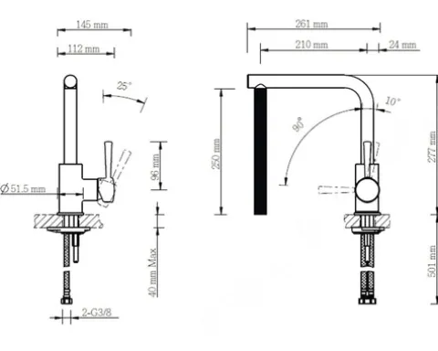Lenz Küchenarmatur OLINA chrom 46031102