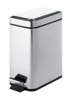 5 Liter Edelstahl-Treteimer, rechteckig