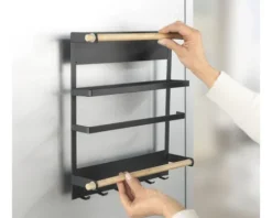 Magnetisches Küchenregal Wenko Magna schwarz