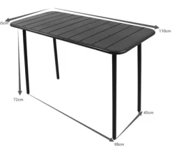 Metall Bistrotisch Gartentisch Balkontisch Sumila