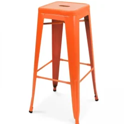 Metallhocker in mattem Finish 43 x 43 x 76 cm - Oviala