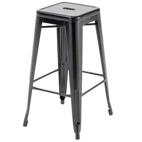 Metallhocker in mattem Finish 43 x 43 x 76 cm - Oviala