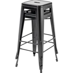 Metallhocker in mattem Finish 43 x 43 x 76 cm - Oviala