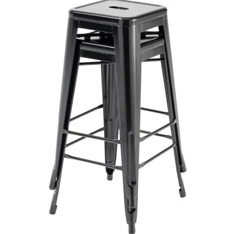 Metallhocker in mattem Finish 43 x 43 x 76 cm - Oviala