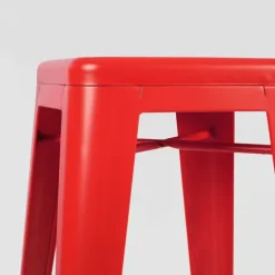 Metallhocker in mattem Finish 43 x 43 x 76 cm - Oviala