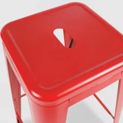 Metallhocker in mattem Finish 43 x 43 x 76 cm - Oviala