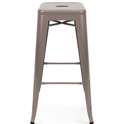 Metallhocker in mattem Finish 43 x 43 x 76 cm - Oviala