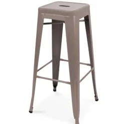 Metallhocker in mattem Finish 43 x 43 x 76 cm - Oviala