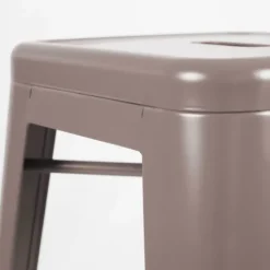 Metallhocker in mattem Finish 43 x 43 x 76 cm - Oviala