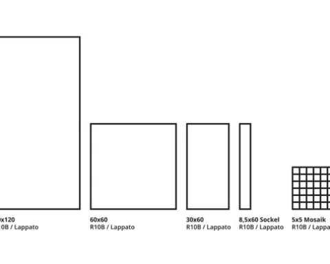 MIRAVA Feinsteinzeug Wand- und Bodenfliese MANHATTAN Ivory 60 x 60 x 0,9 cm matt rektifiziert