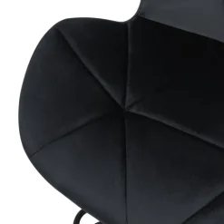 ML-Design Barhocker 4er Set, Bezug aus Samt, Schwarz, Gepolsterter Barstuhl mit Rückenlehne und Fußstütze, Tresenhocker höhenverstellbar 59-79cm, 360° drehbar, Bistrohocker Hocker Drehstuhl Barstühle