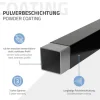 ML-Design 2er Set Kleiderstange Rechteck für die Wand, T12cm x B60cm, Schwarz, aus Stahl, Garderobenstange U-Form, Kleiderständer Wandmontage, Kleidergestell Garderobenhalter, inkl. Montagematerial