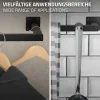 ML-Design 3er Set Kleiderstange Übereck für die Wand, T30cm x B110cm, Schwarz, aus Stahl, Garderobenstange L-Form, Kleiderständer Wandmontage, Kleidergestell Garderobenhalter, inkl. Montagematerial