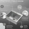 ML-Design Spülbecken Edelstahl 55x45 cm, Küchenspüle Rechteckig, 1 Becken Einbauspüle, Edelstahlspüle mit Ab- und Überlaufgarnitur, Hahnloch & Seifenspender, Einzelbecken mit Siphon, Waschbecken Küche