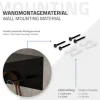 ML-Design Wandgarderobe mit Hakenleiste, Kleiderstange & Hutablage, 60x30x15 cm, Schwarz, Metall Flurgarderobe für Jacken & Mäntel, Garderobe, Wandmontage, Garderobenpaneel hängend für Eingang & Flur