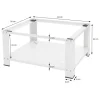 ML-Design Waschmaschinen Untergestell mit Ablage 63x54 cm Stahl Weiß bis 150kg, Waschmaschinen-Unterschrank, Stabiler Waschmaschinensockel, 32cm hohes Podest Erhöhung Unterbau für Trockner/Kühlschrank