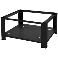 ML-Design Waschmaschinen Untergestell mit Ablage 63x54 cm Stahl Schwarz bis 150kg, Waschmaschinen-Unterschrank, Stabiler Waschmaschinensockel, 32cm hohes Podest Erhöhung Unterbau Trockner/Kühlschrank
