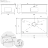 ML-Design XXL Spülbecken Edelstahl 70x40 cm, Küchenspüle Rechteckig, 1 Becken, Einbauspüle Unterbauspüle, Edelstahlspüle mit Ab- und Überlaufgarnitur, Einzelbecken mit Siphon, Waschbecken Küche Spüle