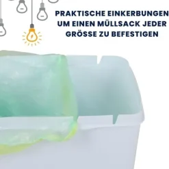 Mülleimer Küche Unterschrank 4 Fächer Abfalleimer Küche Mülltrennsysteme Stapelbar Mülleimer unter Spüle Küchenabfalleimer Küchenmülleimer Mülltrenner 4 x 20 L 80 L